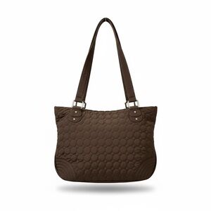 Quilted Tote Bag in Dark Brown - Women’s Shoulder Bag